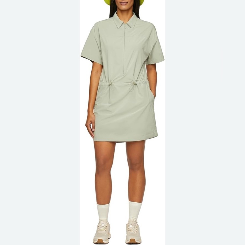 TILLEY SS Zip Trek Dress olive L